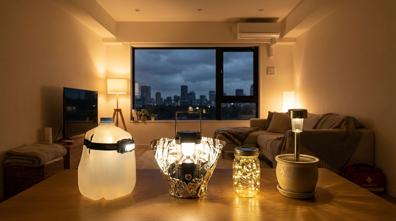 【明かり編】停電時に役立つ防災ライフハック4選