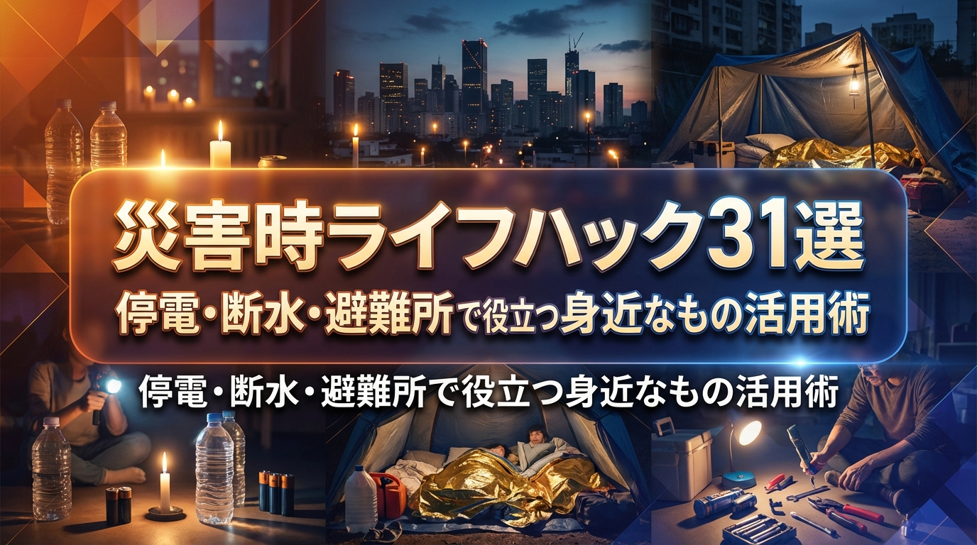 災害時ライフハック31選｜停電・断水・避難所で役立つ身近なもの活用術