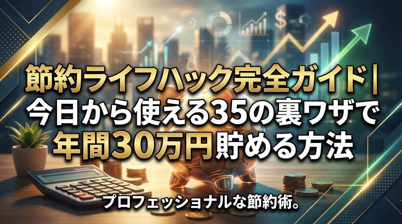 節約ライフハック完全ガイド｜今日から使える35の裏ワザで年間30万円貯める方法