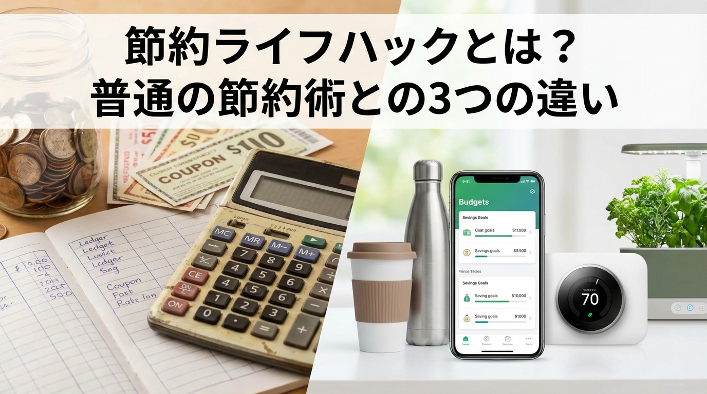 節約ライフハックとは？普通の節約術との3つの違い