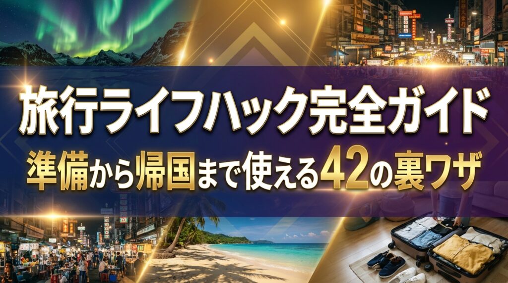 旅行ライフハック完全ガイド｜準備から帰国まで使える42の裏ワザ