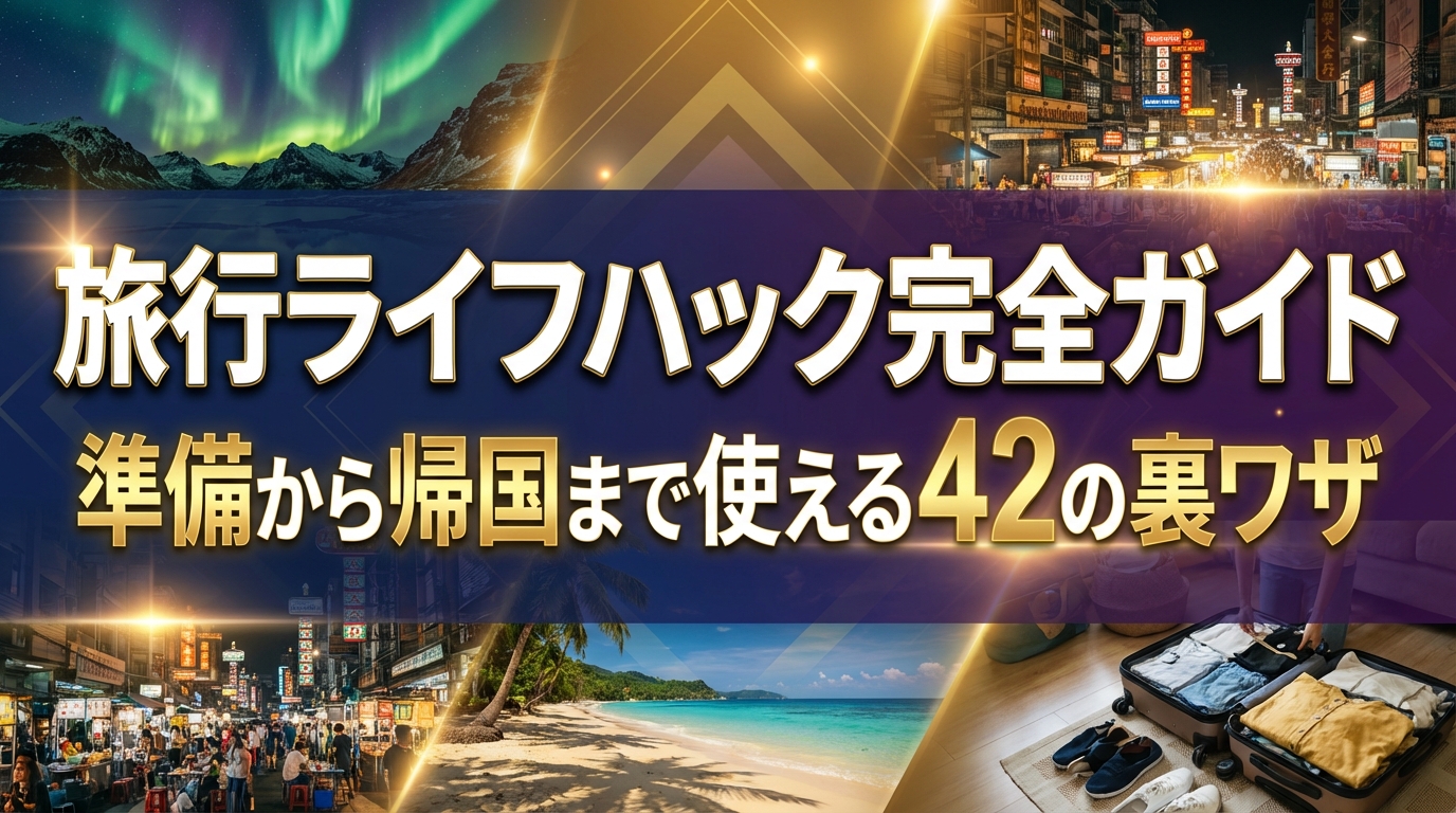 旅行ライフハック完全ガイド｜準備から帰国まで使える42の裏ワザ