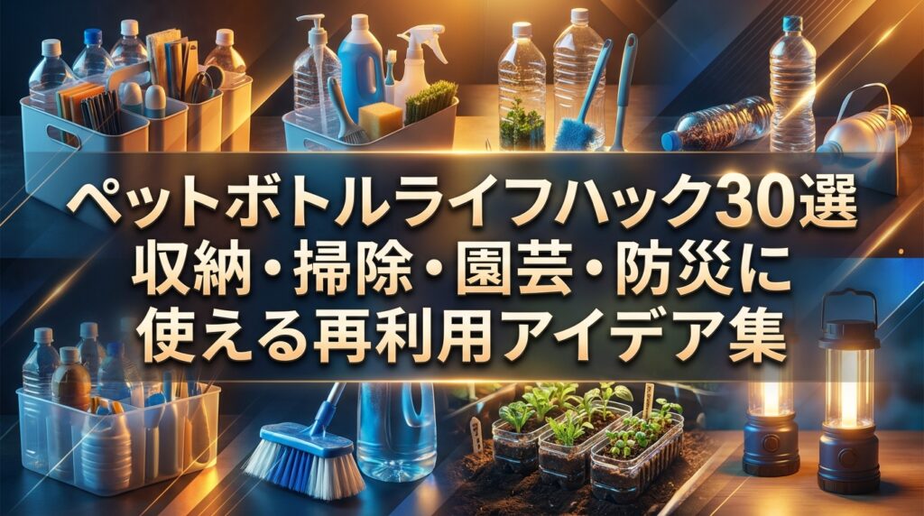 ペットボトルライフハック30選｜収納・掃除・園芸・防災に使える再利用アイデア集