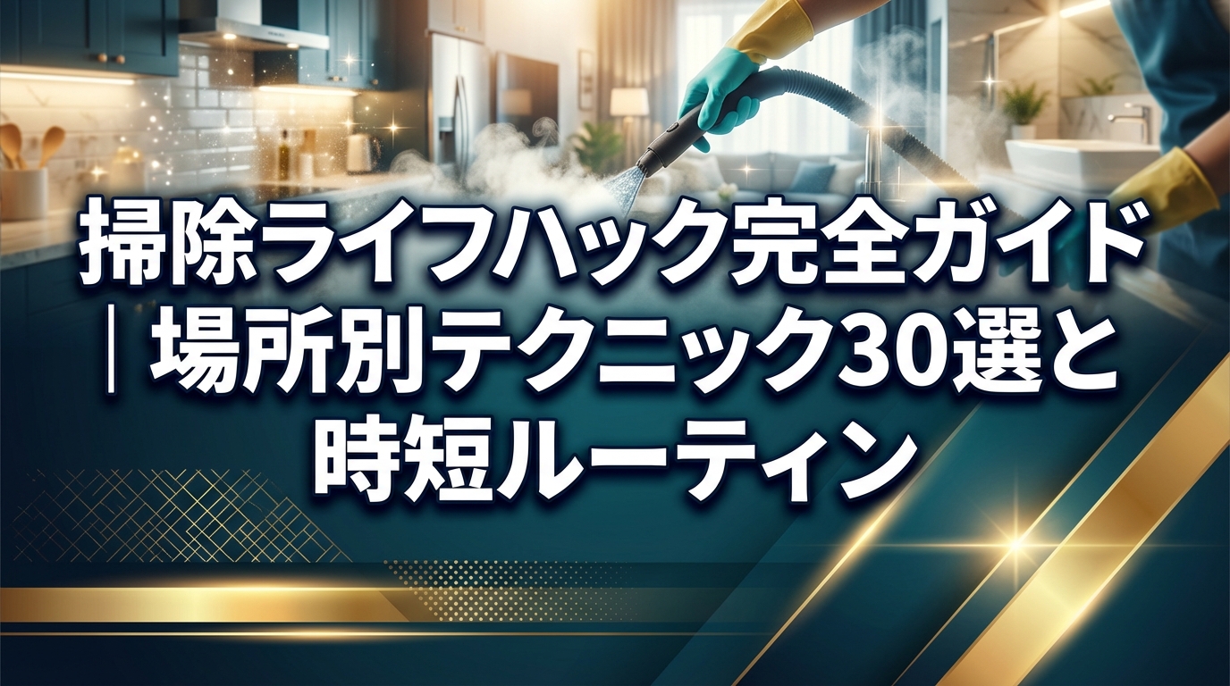 掃除ライフハック完全ガイド｜場所別テクニック30選と時短ルーティン