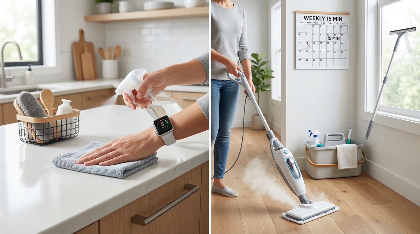 掃除ライフハックが続く！毎日5分・週1回15分の時短ルーティン