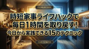 時短家事ライフハックで毎日1時間を取り戻す！今日から実践できる15のテクニック