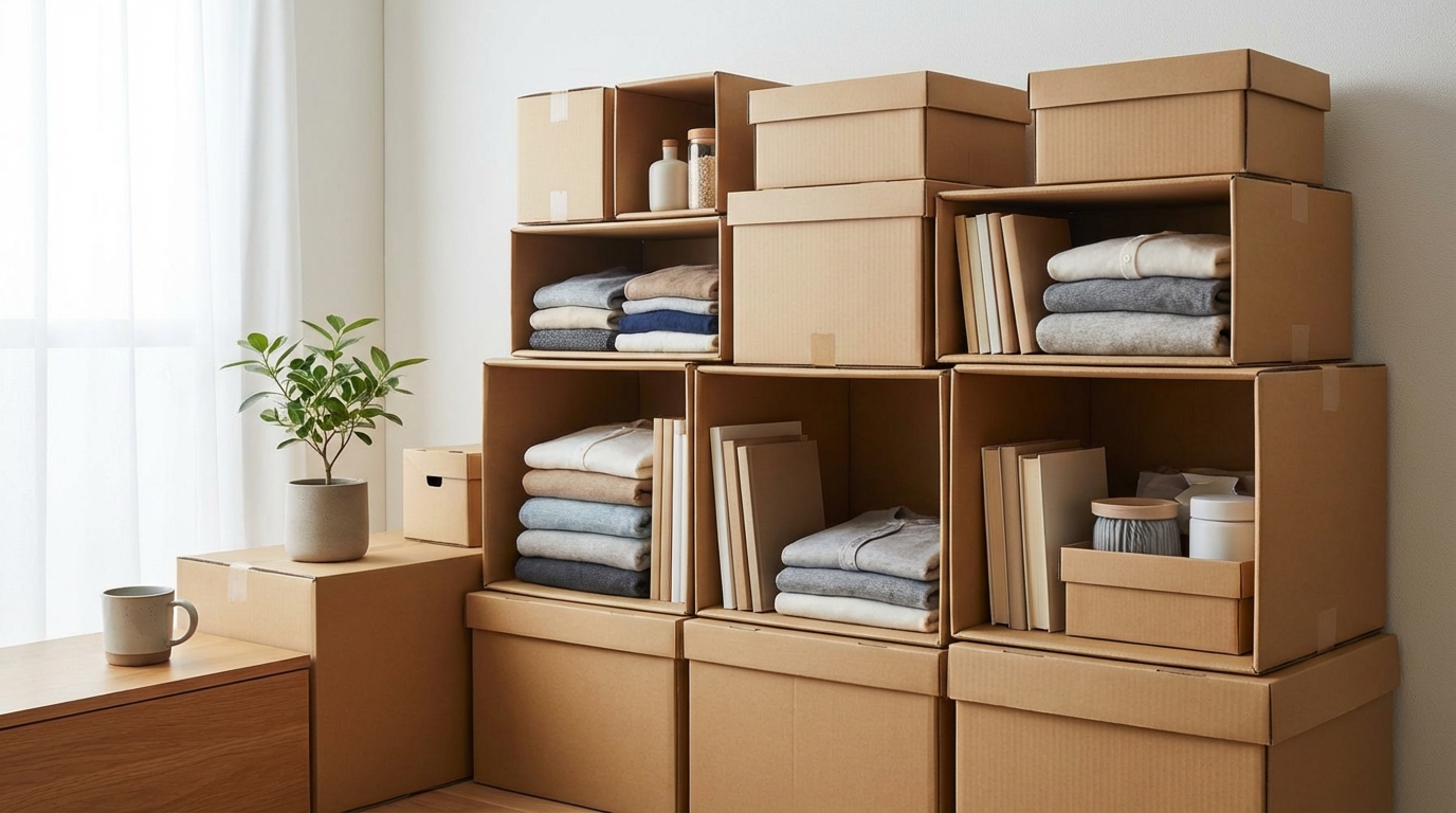 【収納編】ダンボールですっきり片付く収納ハック5選
