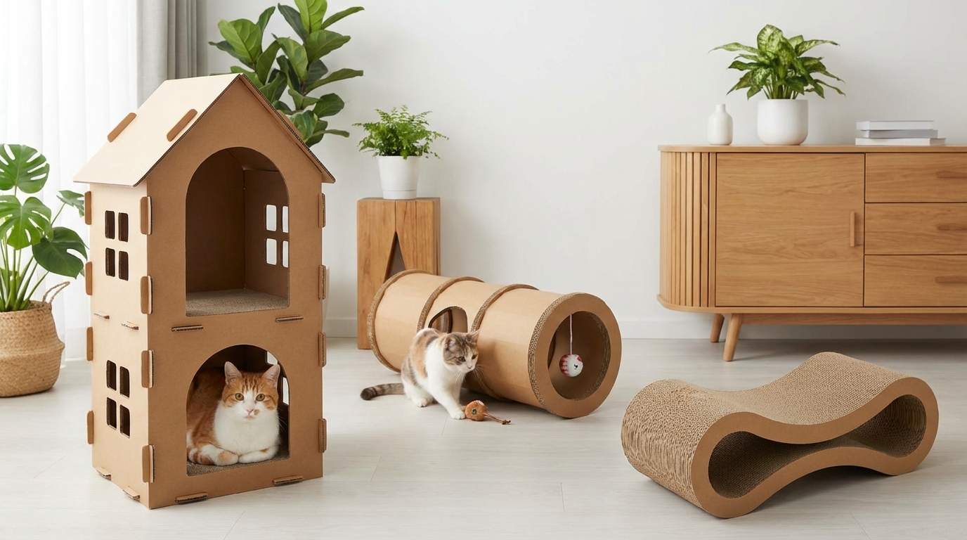 【ペット編】猫が喜ぶダンボールDIY3選