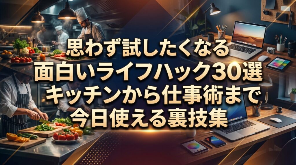 思わず試したくなる面白いライフハック30選｜キッチンから仕事術まで今日使える裏技集