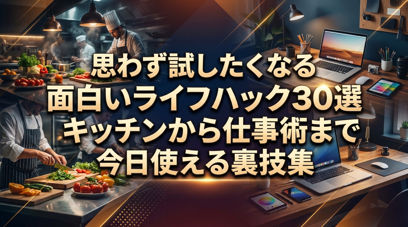 思わず試したくなる面白いライフハック30選｜キッチンから仕事術まで今日使える裏技集