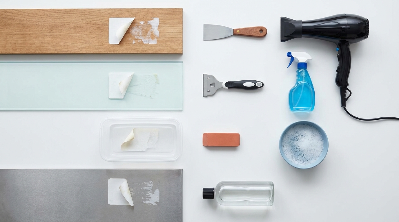 【素材別】シール剥がしの最適な方法早見表