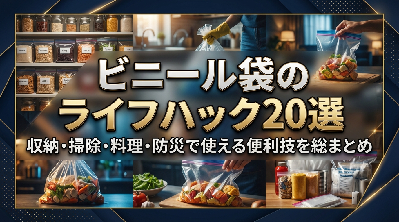ビニール袋のライフハック20選｜収納・掃除・料理・防災で使える便利技を総まとめ