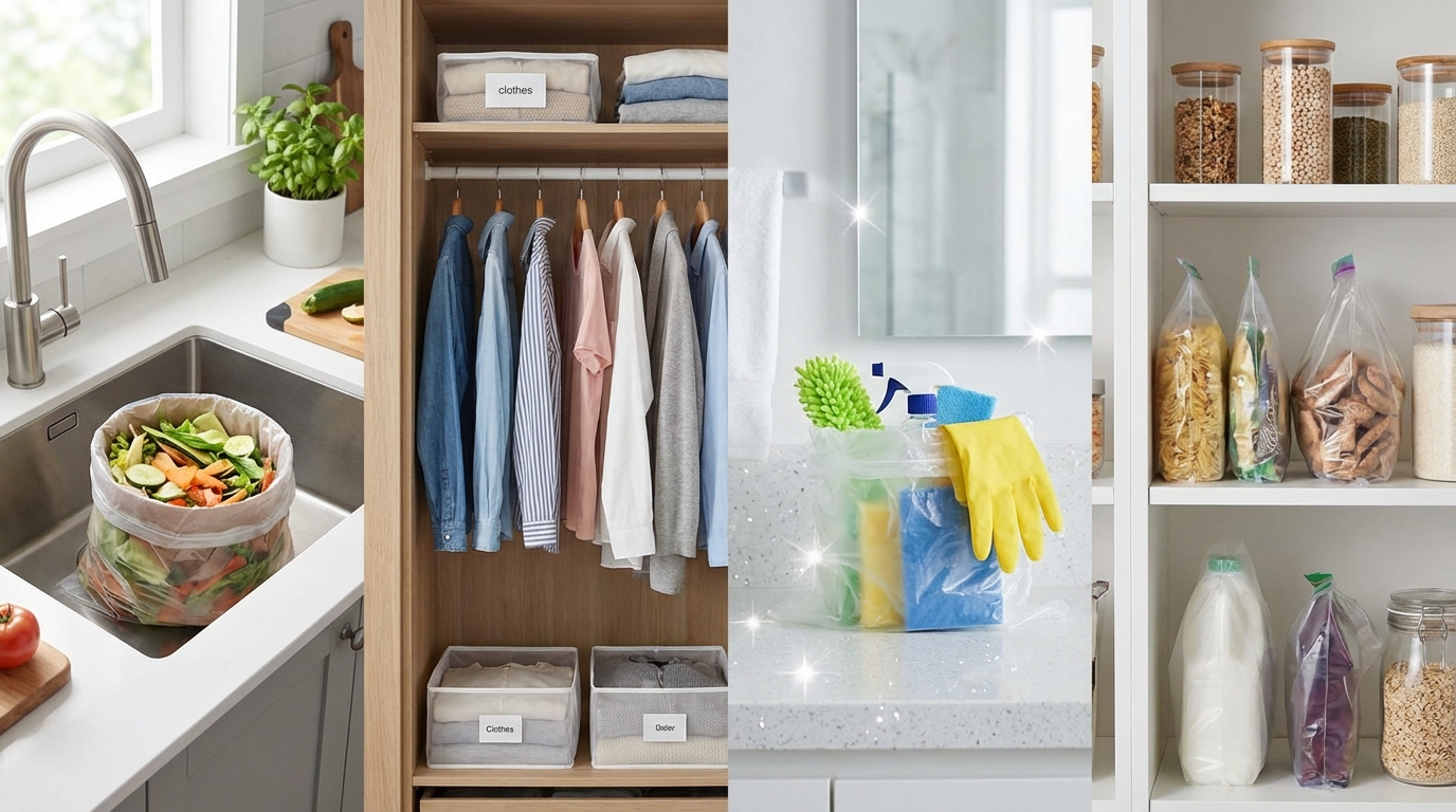 掃除編｜ビニール袋で家事がラクになる4つの活用法