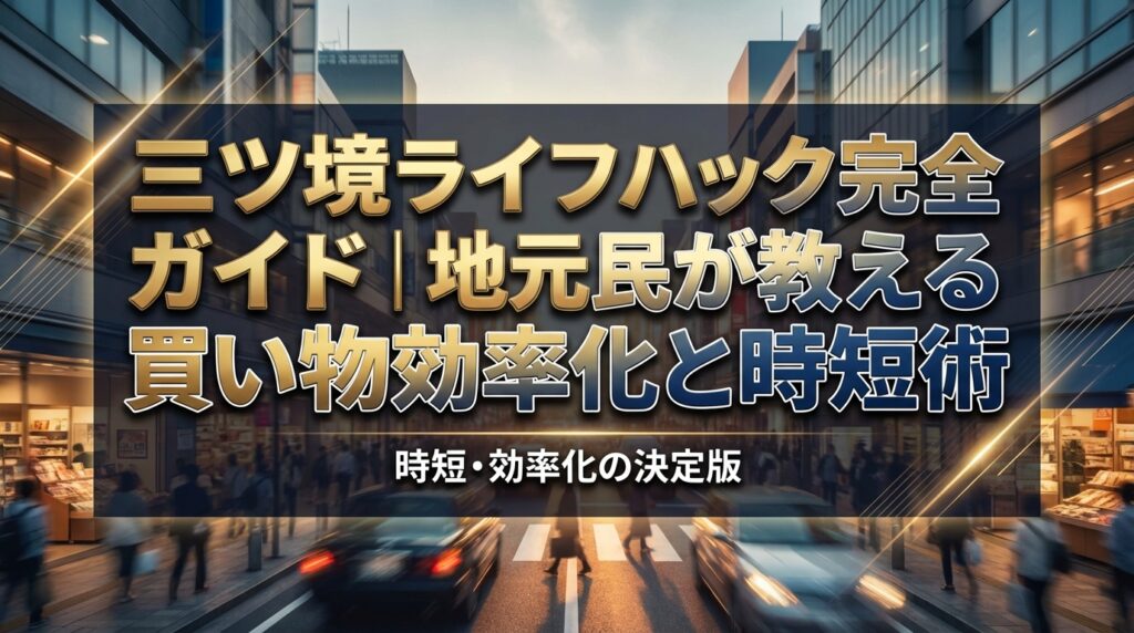 三ツ境ライフハック完全ガイド｜地元民が教える買い物効率化と時短術