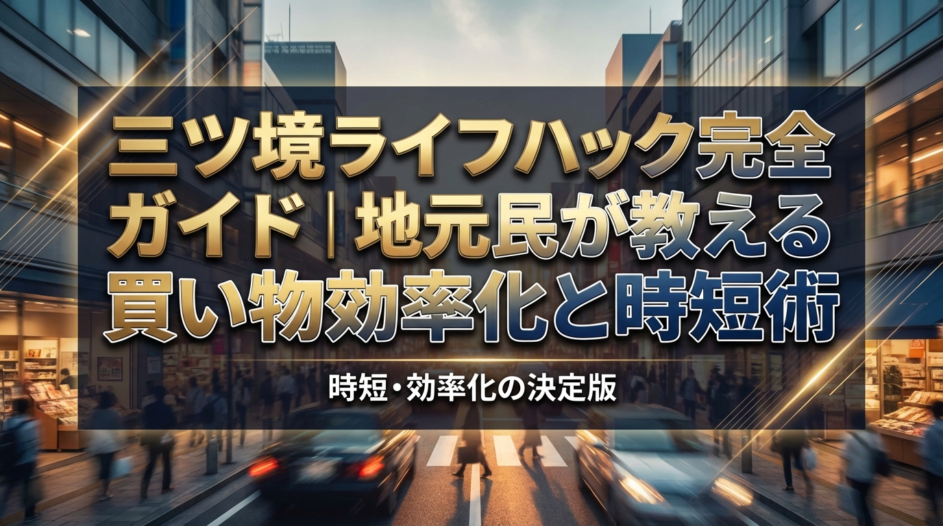三ツ境ライフハック完全ガイド｜地元民が教える買い物効率化と時短術