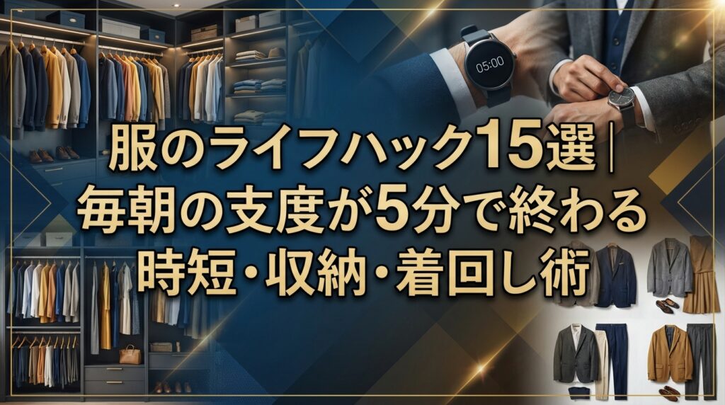 服のライフハック15選｜毎朝の支度が5分で終わる時短・収納・着回し術