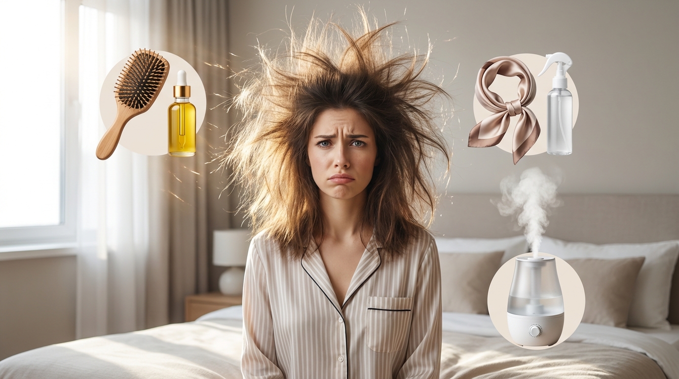 髪の静電気を抑えるライフハック3選