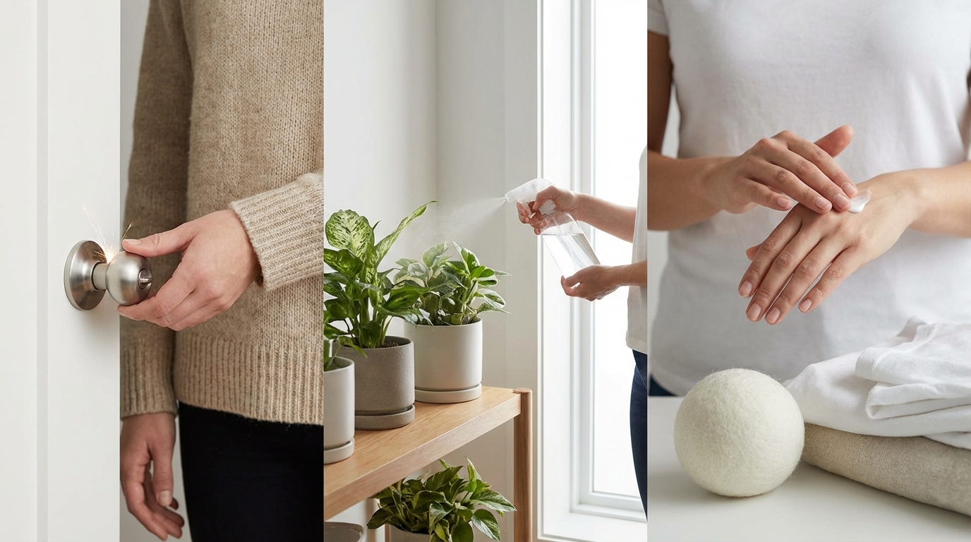 お金をかけずに続ける静電気予防習慣3選