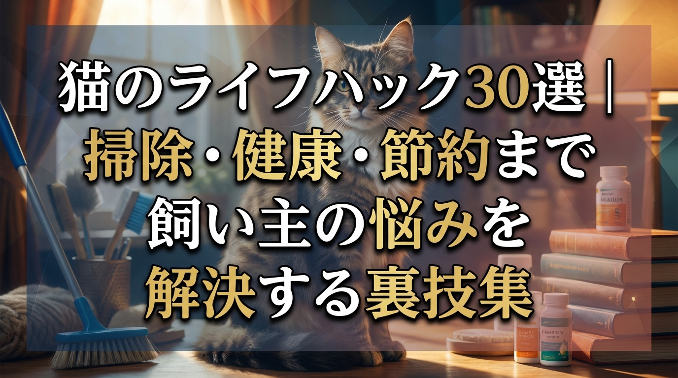 猫のライフハック30選|掃除・健康・節約まで飼い主の悩みを解決する裏技集