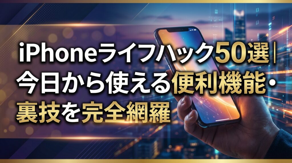 iPhoneライフハック50選｜今日から使える便利機能・裏技を完全網羅