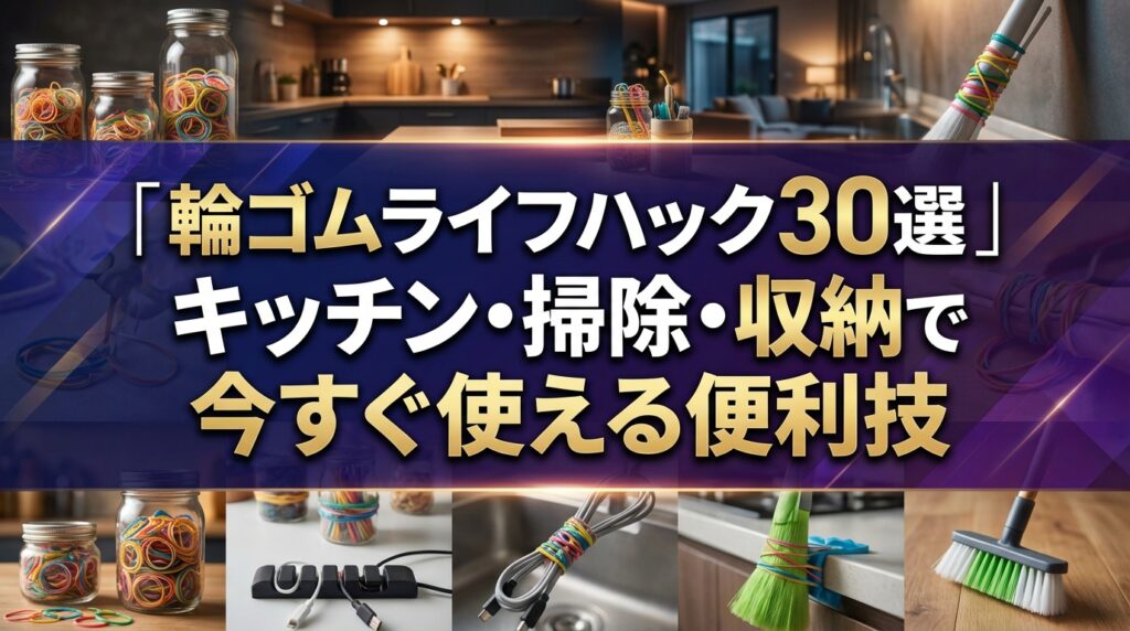 輪ゴムライフハック30選｜キッチン・掃除・収納で今すぐ使える便利技