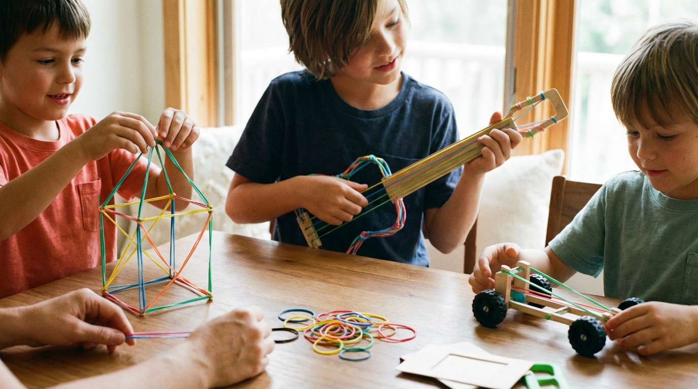 【子どもと楽しむ編】輪ゴムで遊ぶ・学ぶアイデア5選