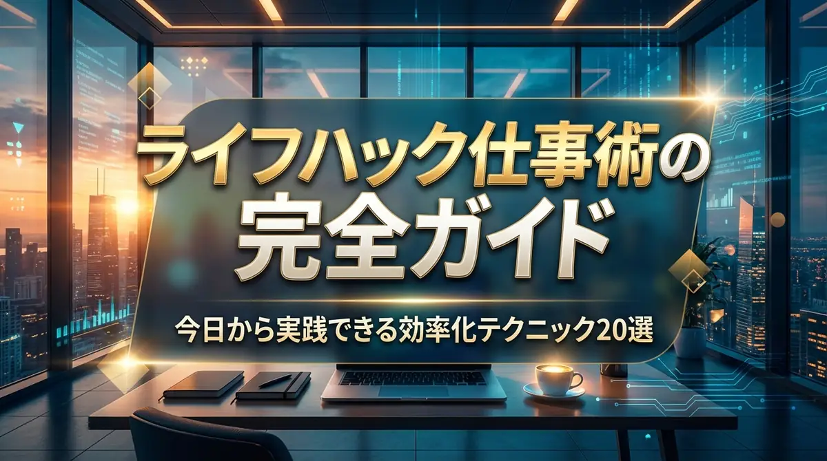 ライフハック仕事術の完全ガイド｜今日から実践できる効率化テクニック20選