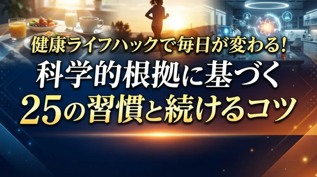 健康ライフハックで毎日が変わる！科学的根拠に基づく25の習慣と続けるコツ