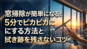 窓掃除が簡単になる！5分でピカピカにする方法と拭き跡を残さないコツ