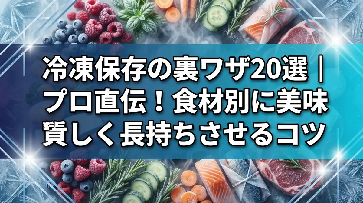 冷凍保存の裏ワザ20選｜プロ直伝！食材別に美味しく長持ちさせるコツ