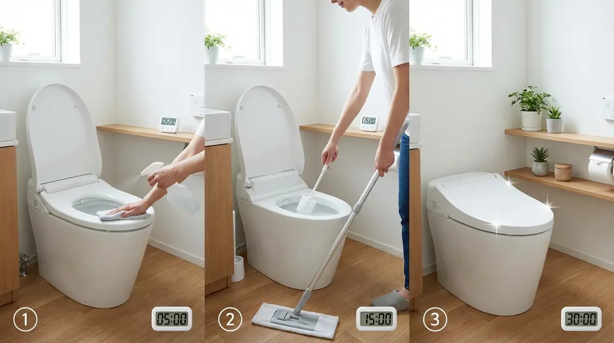 【時短】5分・15分・30分コース別トイレ掃除プラン