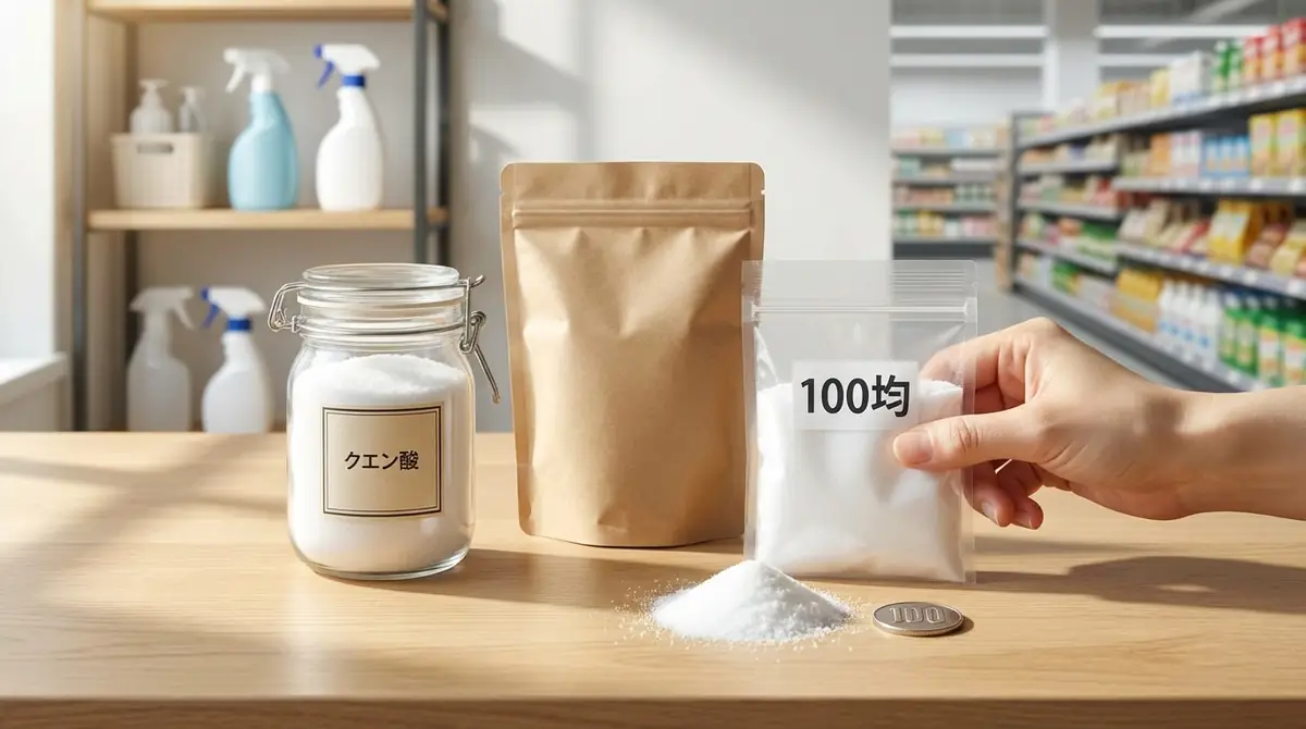 クエン酸の選び方と購入場所｜100均の粉末タイプで十分