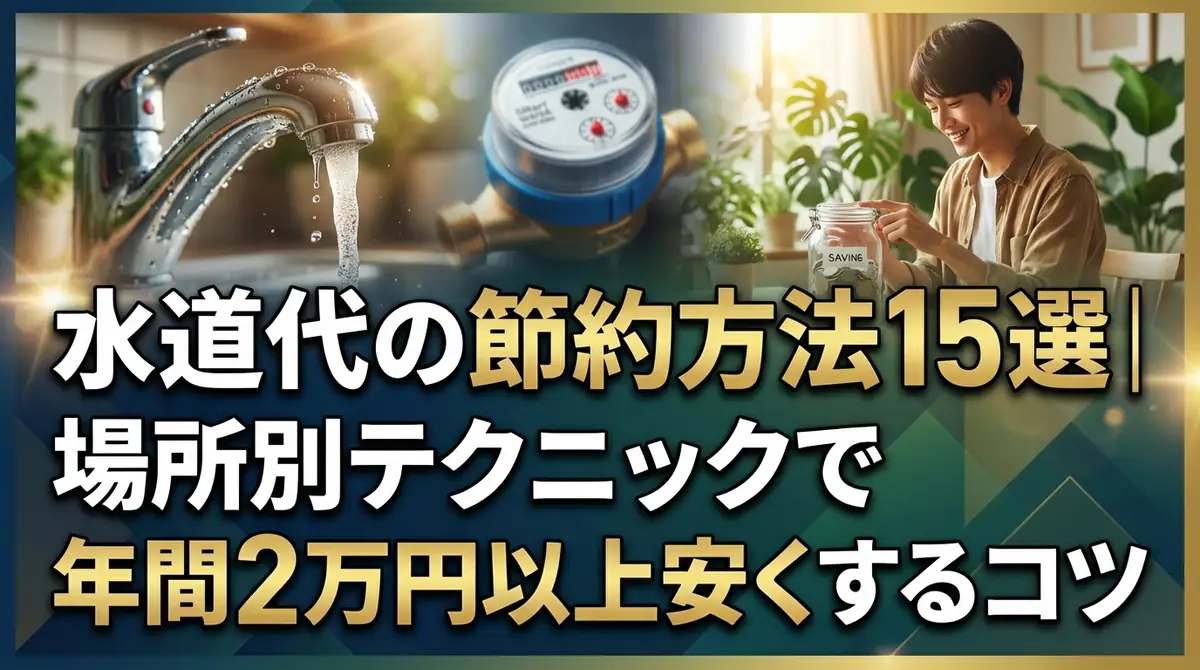 水道代の節約方法15選｜場所別テクニックで年間2万円以上安くするコツ