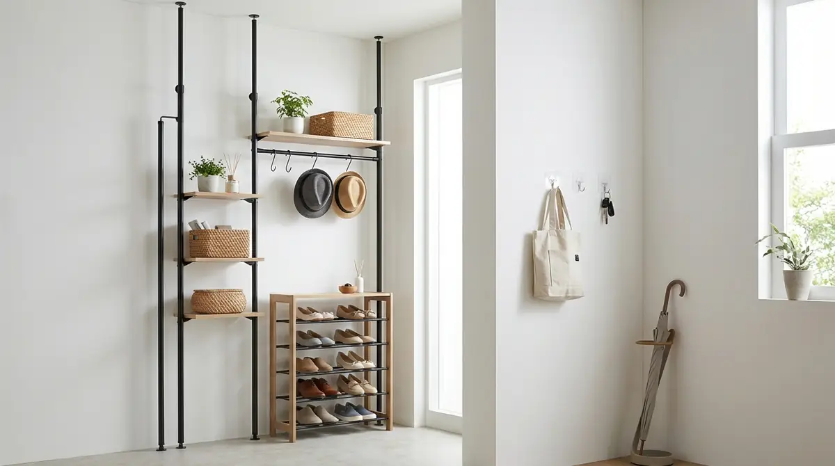 賃貸でもできる玄関収納の裏ワザ｜壁を傷つけないテクニック