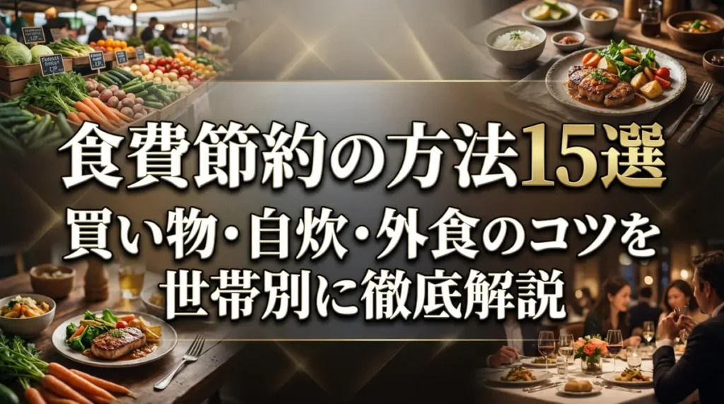 食費節約の方法15選｜買い物・自炊・外食のコツを世帯別に徹底解説
