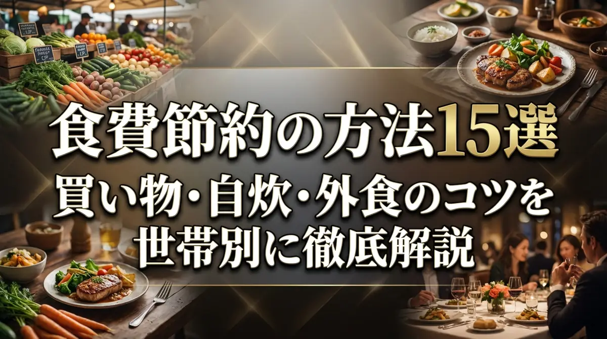 食費節約の方法15選｜買い物・自炊・外食のコツを世帯別に徹底解説