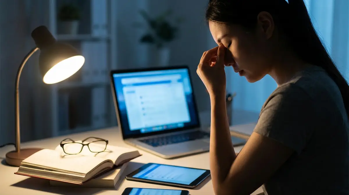 目の疲れはなぜ起きる？3つの主な原因