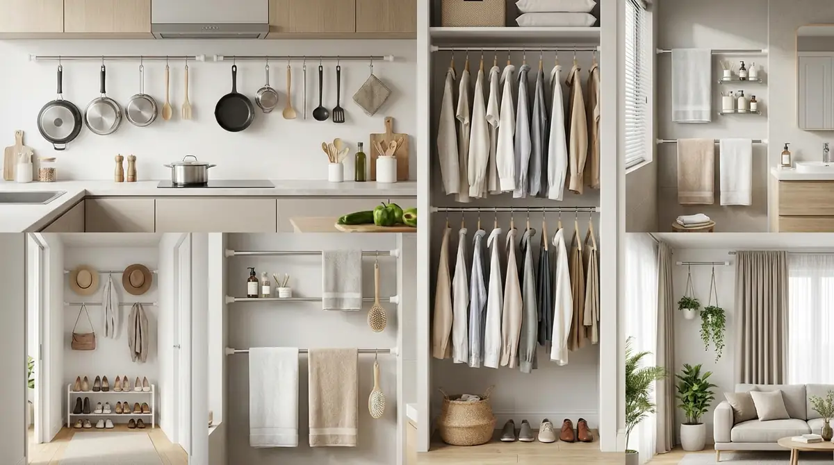 【場所別】突っ張り棒活用アイデア22選｜今すぐ真似できる収納術