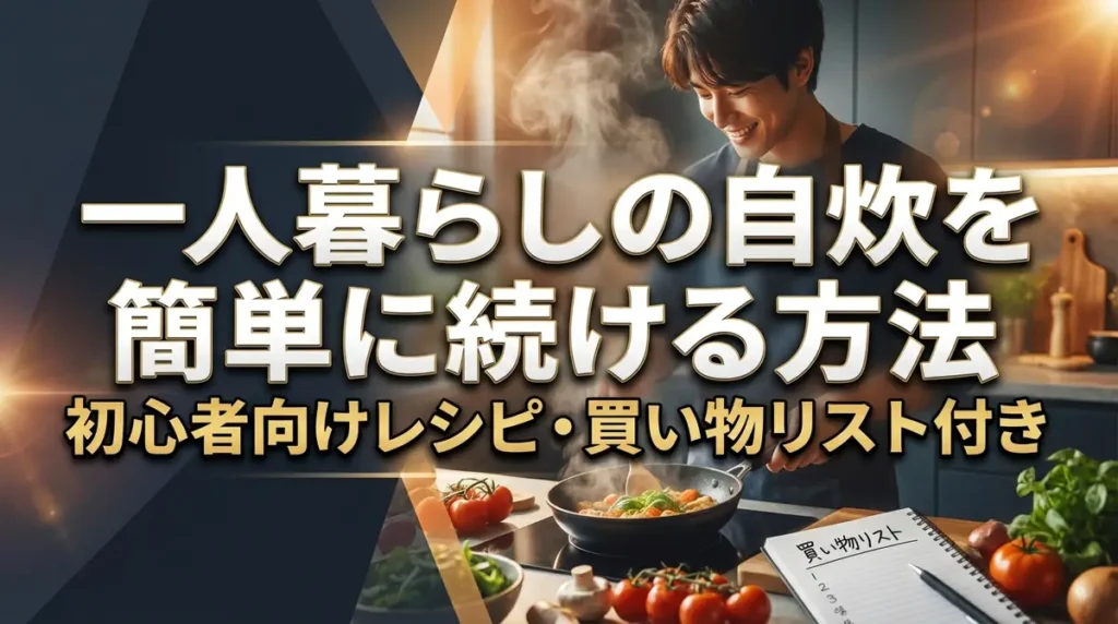 一人暮らしの自炊を簡単に続ける方法｜初心者向けレシピ・買い物リスト付き