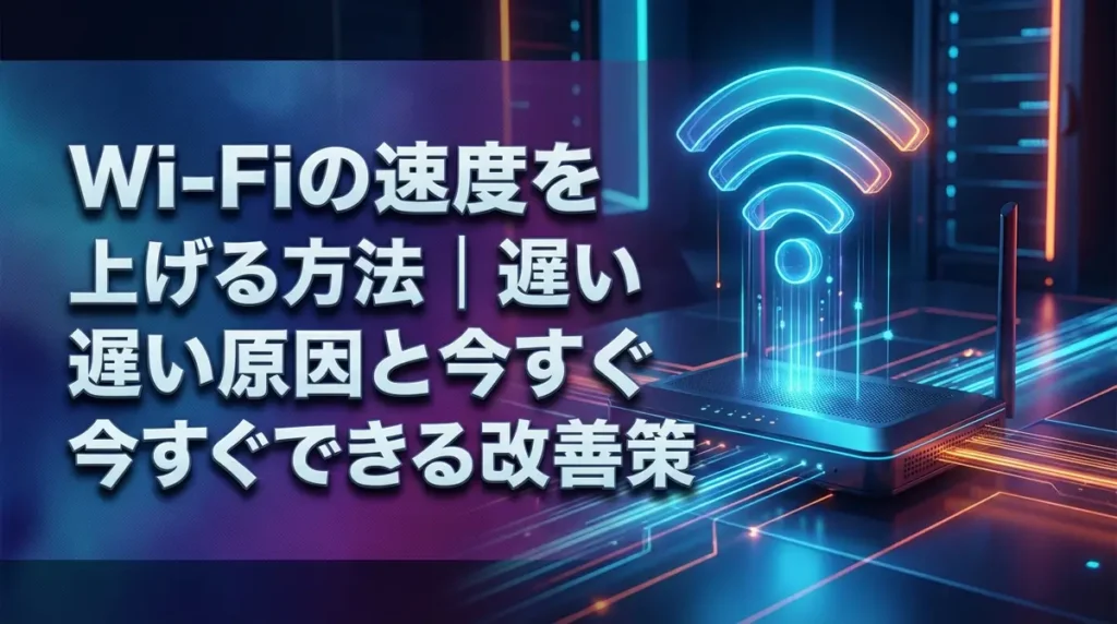 Wi-Fiの速度を上げる方法｜遅い原因と今すぐできる改善策