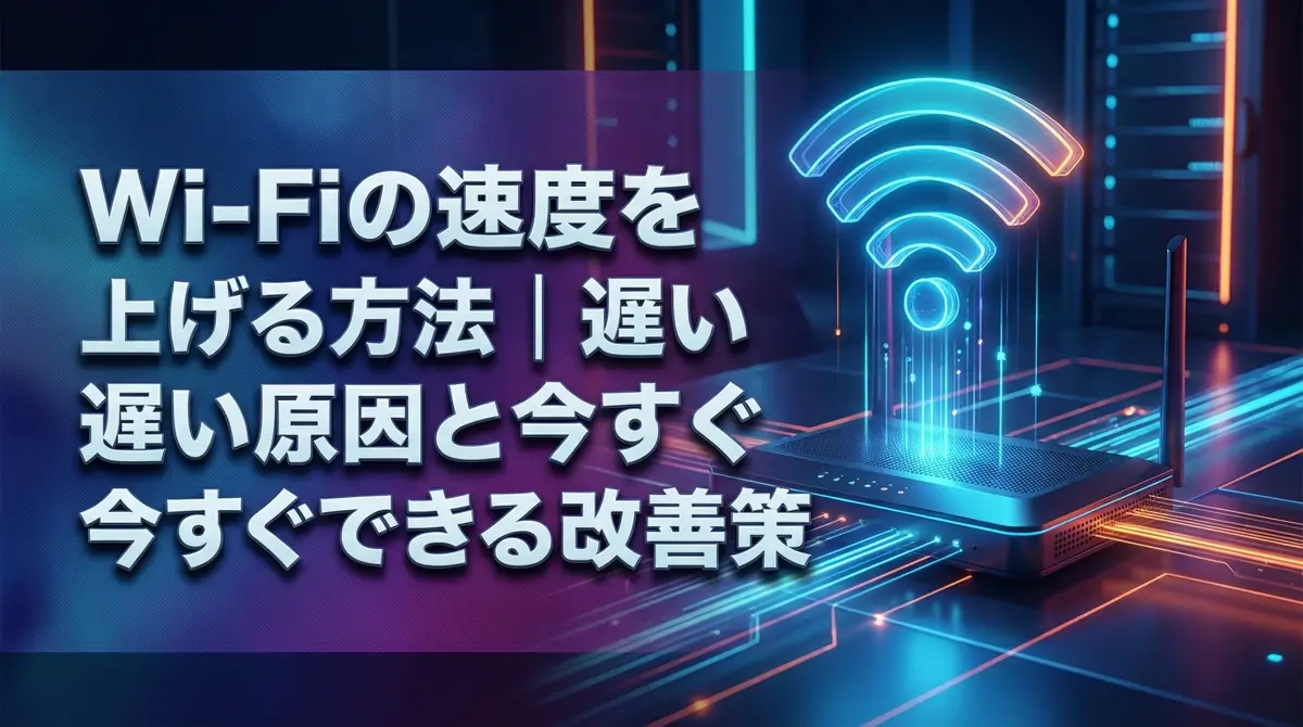 Wi-Fiの速度を上げる方法|遅い原因と今すぐできる改善策
