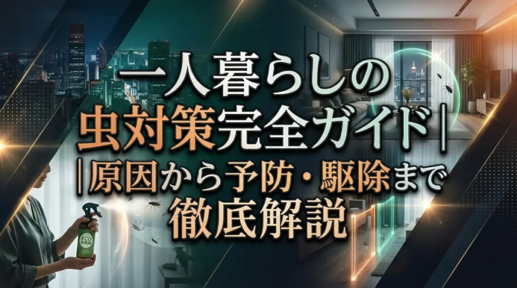 一人暮らしの虫対策完全ガイド｜原因から予防・駆除まで徹底解説